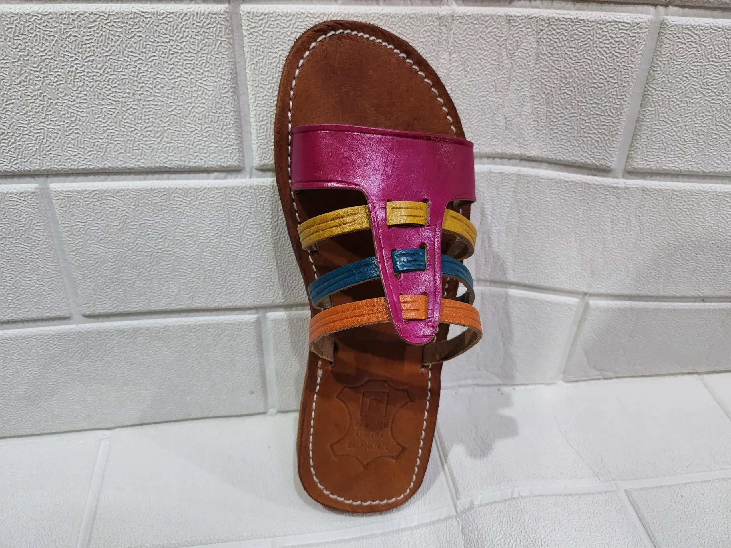 Women’s Multicolor Strappy Moroccan Leather Sandals