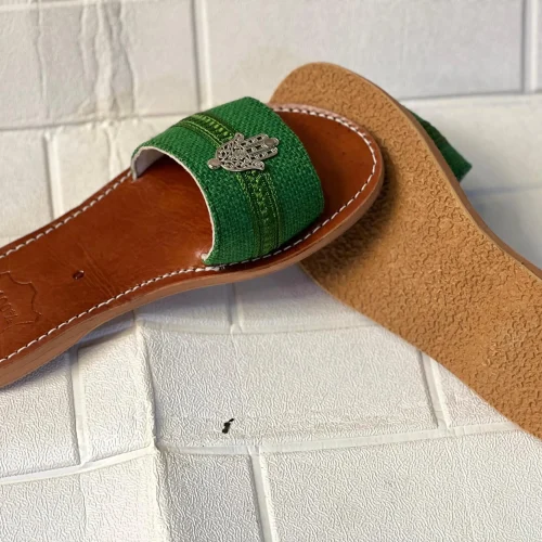 Women’s Turquoise Hamsa Moroccan Leather Sandals