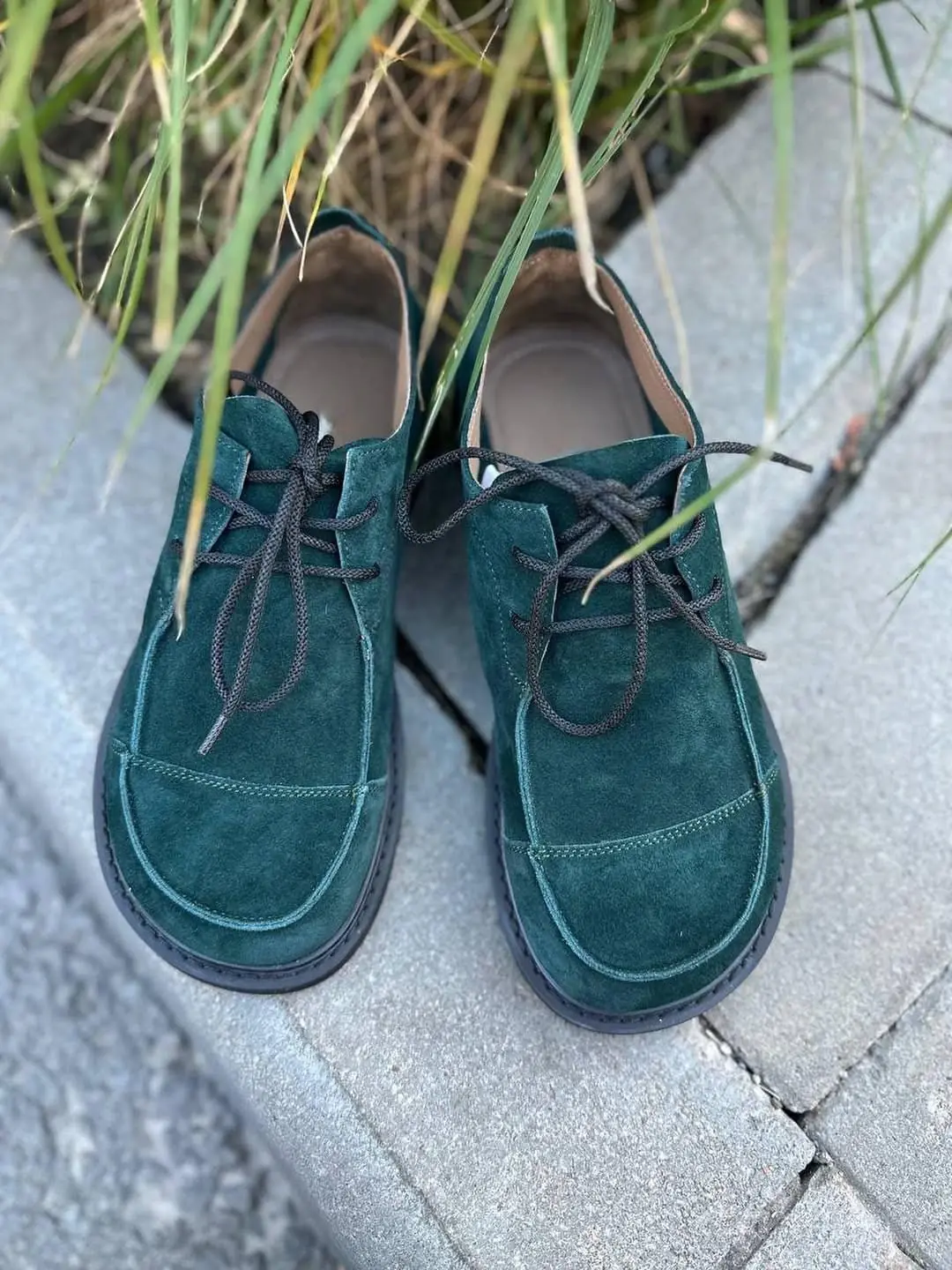 Handmade Women S Suede Loafers Wide Toe Box